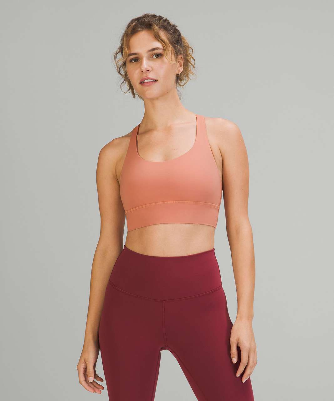 Lululemon Energy Longline Bra *Medium Support, B–D Cups - Pink