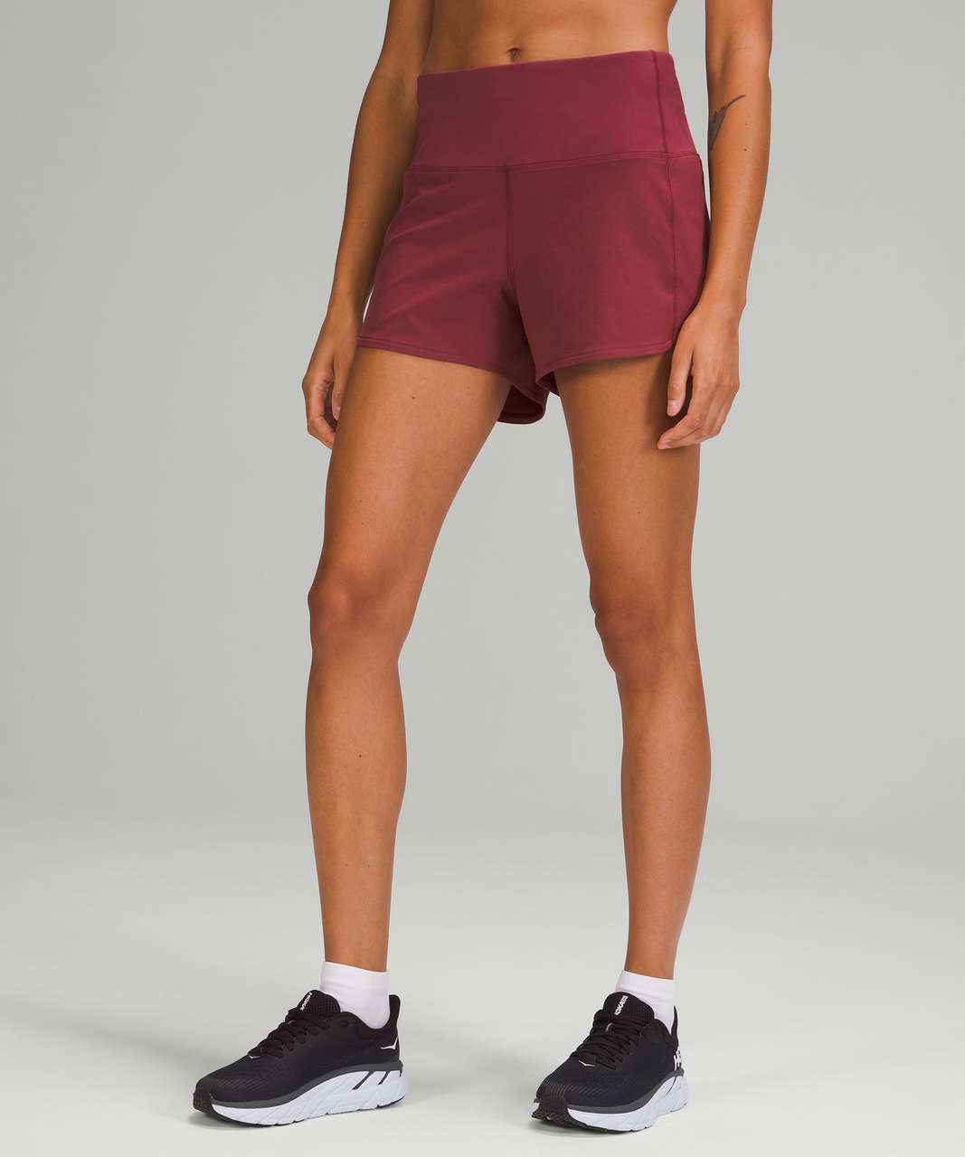 Lululemon Speed Up Mid-Rise Lined Short 4 - Gravel Dust Pastel