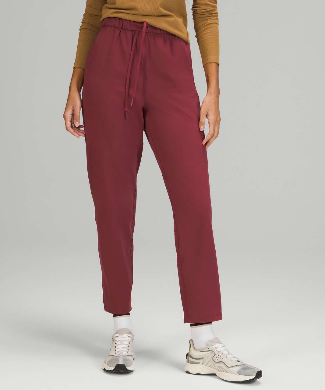 Lululemon Stretch High Rise 7/8 Length Pant 25 - Red Merlot - lulu fanatics