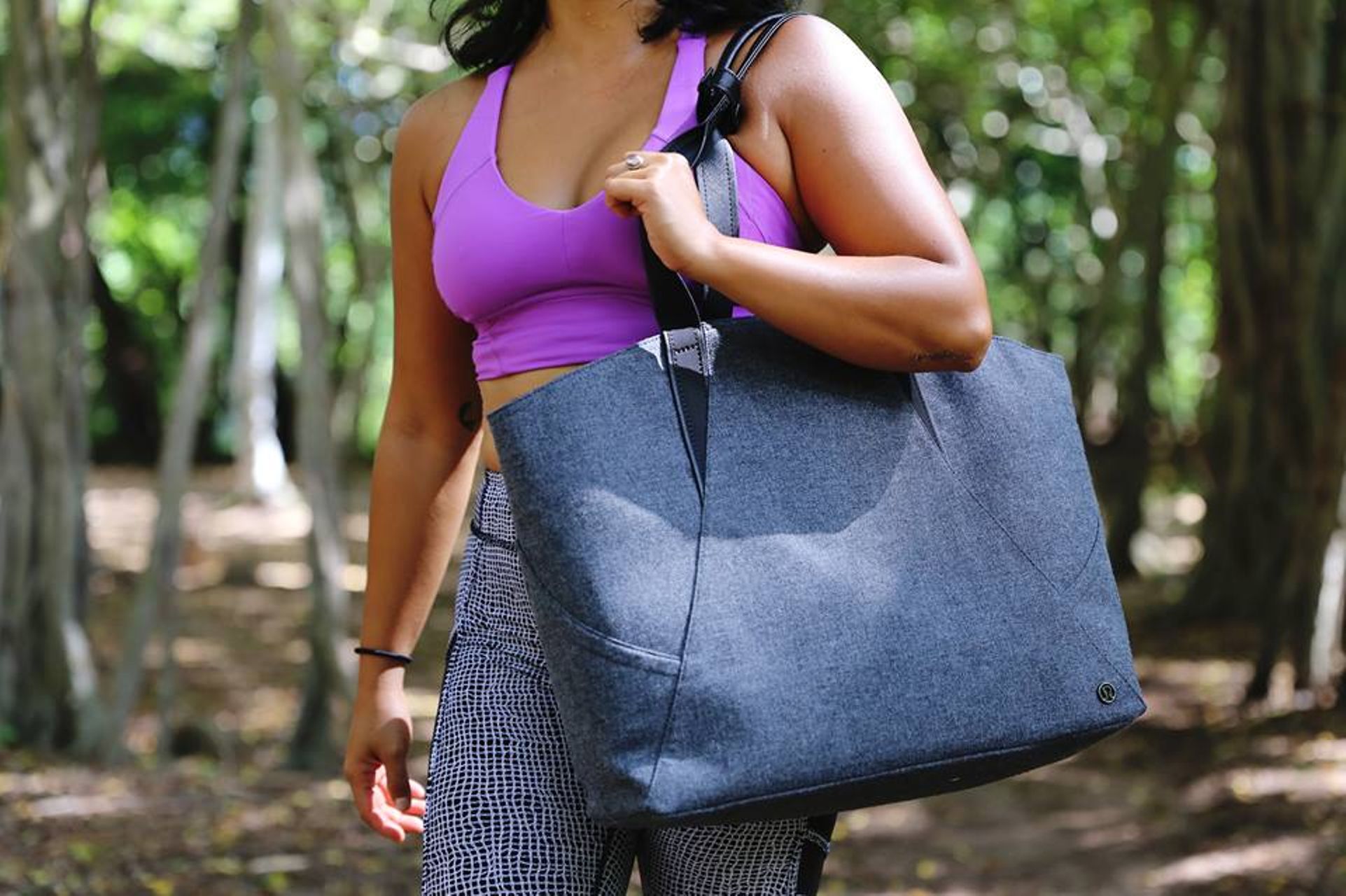 Lululemon All Day Tote - Heathered Dark Grey / Black