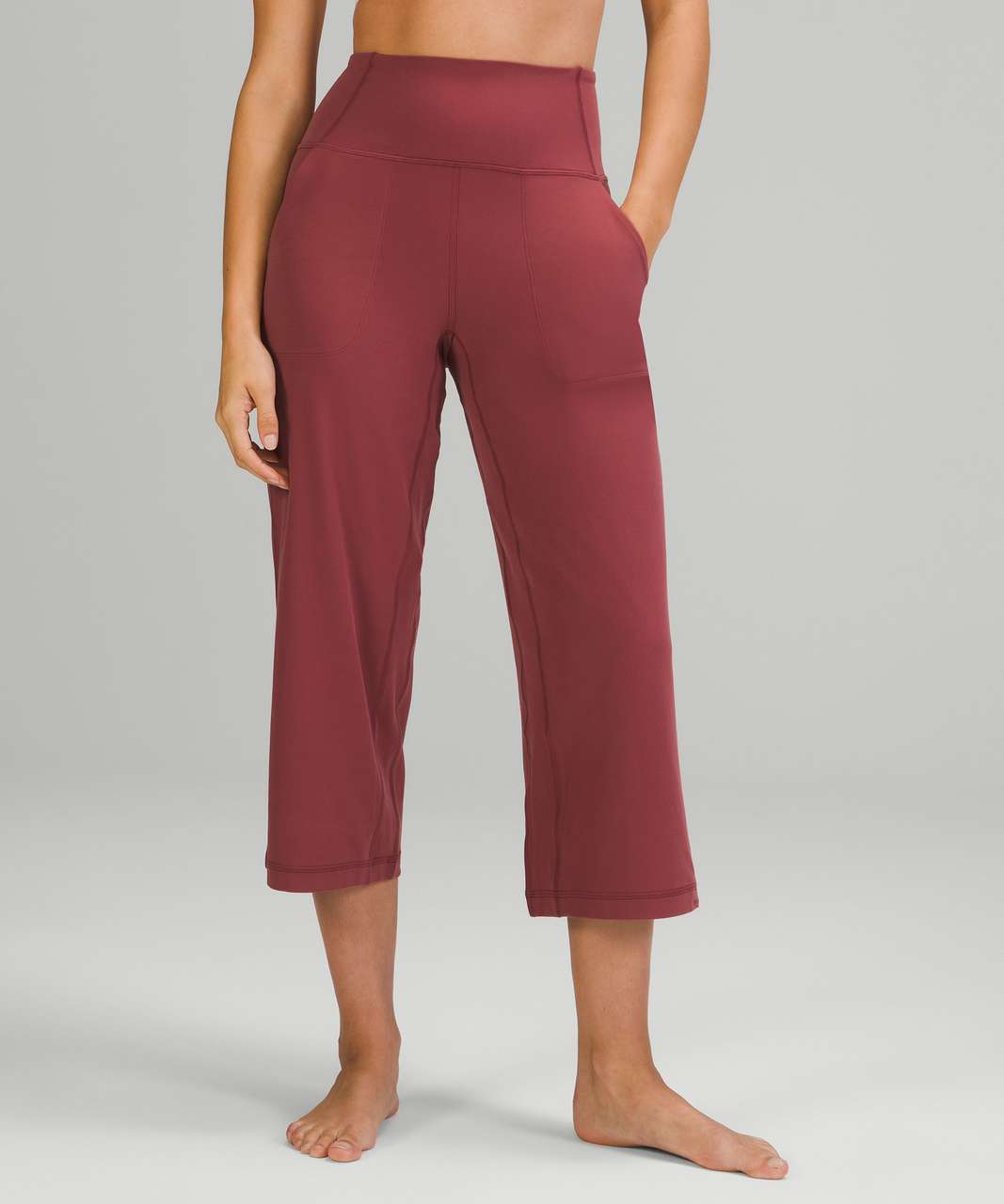 Buy Lululemon Align™ Super-high-rise Wide Leg Crop 23 - Cacao At 19% Off