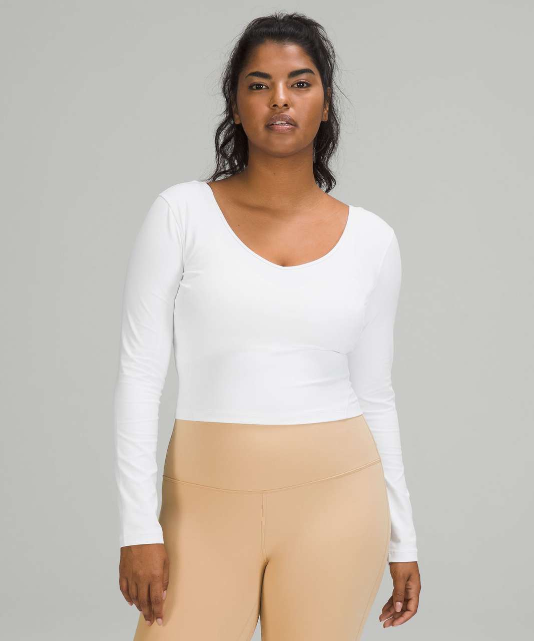 Lululemon Align Long Sleeve Shirt - White - lulu fanatics