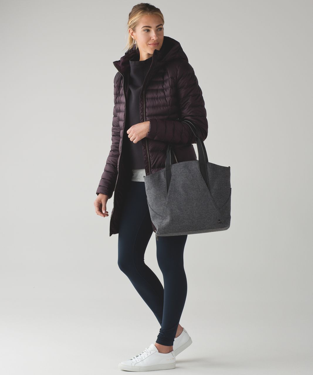 Lululemon All Day Tote (Mini) - Heathered Dark Grey / Black