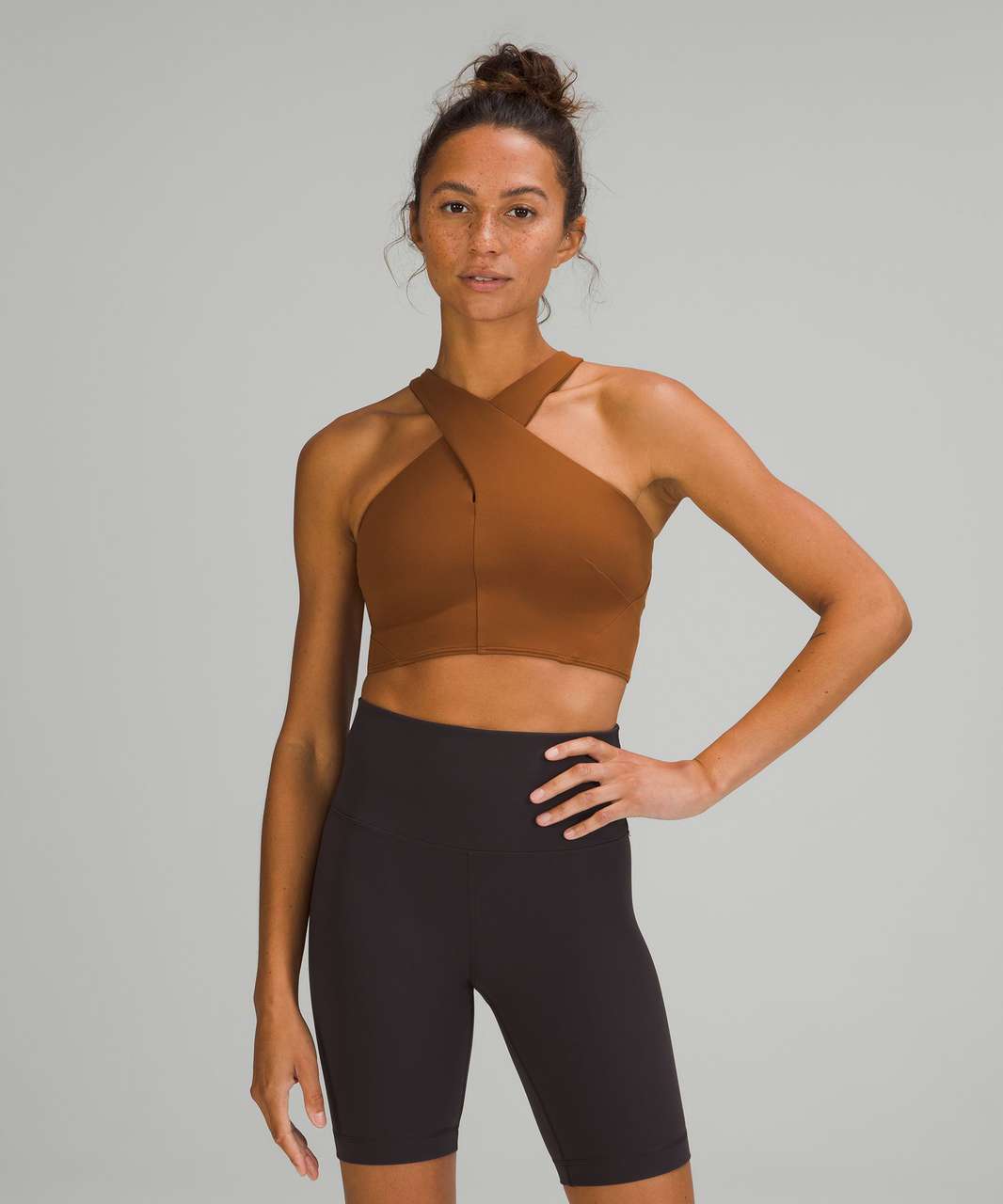 Lululemon Mesh-Back Long Line Train Bra spiced bronze, Women's Fashion,  Activewear on Carousell