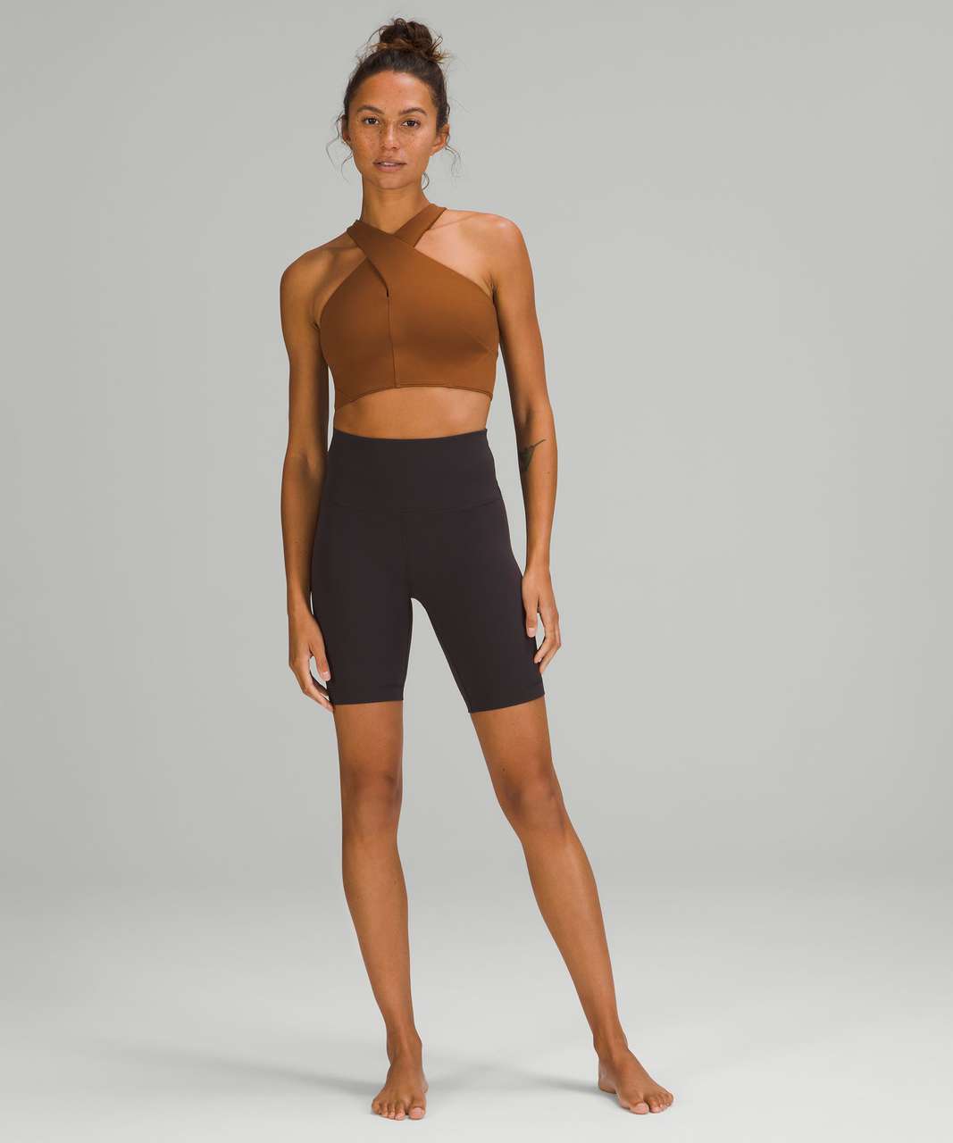 Lululemon In Alignment Longline Bra *Light Support, B/C Cup - Copper Brown  - lulu fanatics