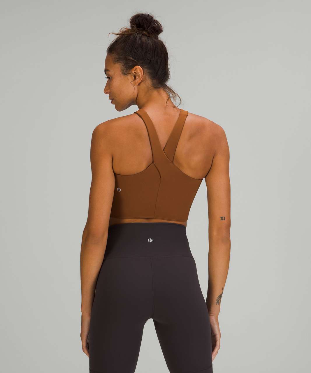 Lululemon Nulu Wrap-Front Longline Bra *Light Support, A/B Cup - Copper  Brown - lulu fanatics