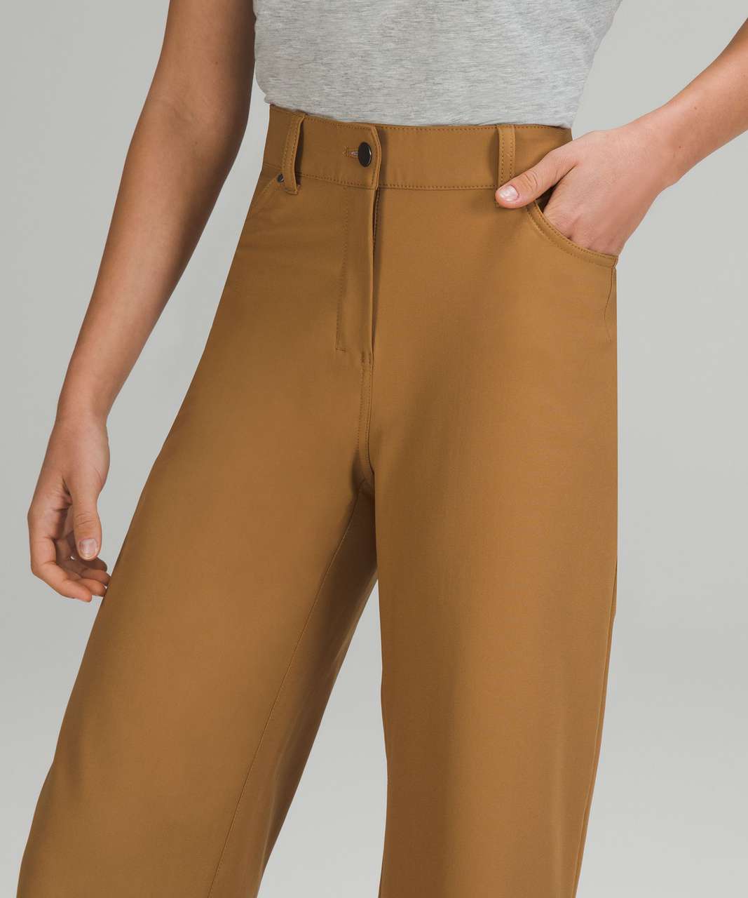 Lululemon City Sleek 5 Pocket Wide-Leg High-Rise Pant *Light Utilitech -  Carob Brown - lulu fanatics