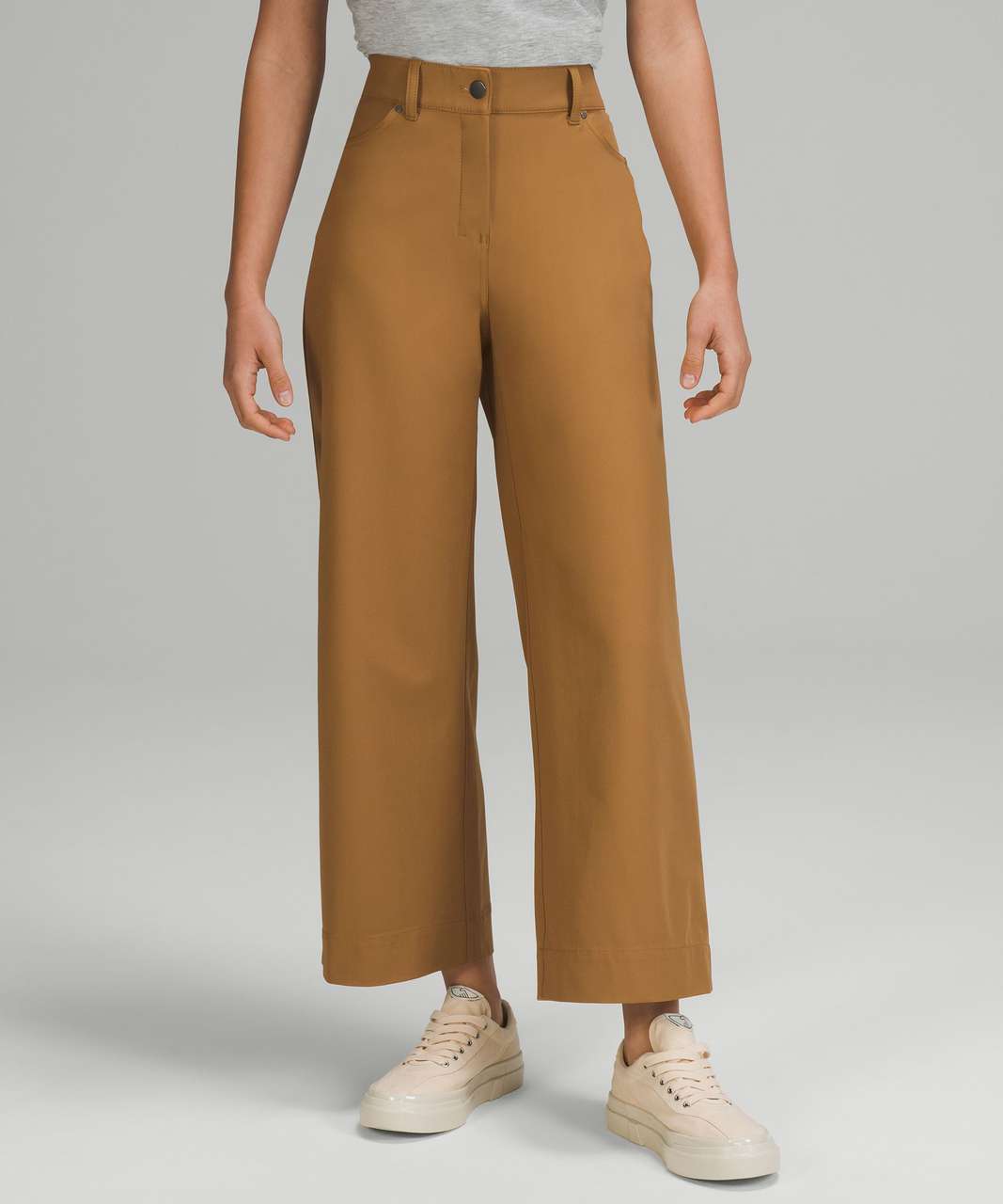 Lululemon Wanderer Crop Wide Leg Pants Beige Women's 12