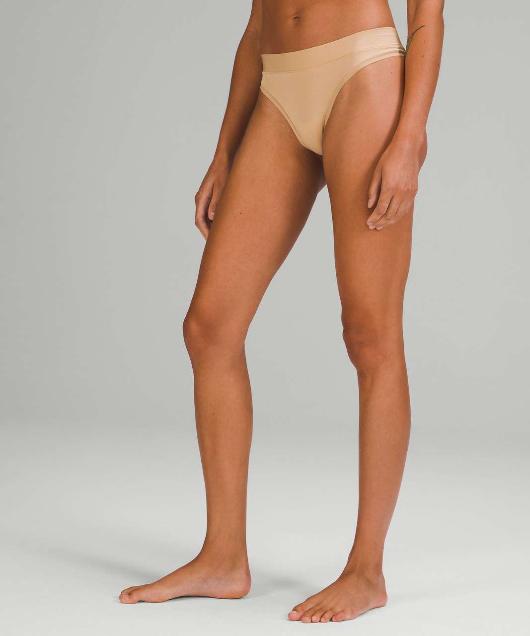 Lululemon UnderEase Mid-Rise Thong Underwear 3 Pack - Mulled Wine / Pecan Tan / French Press