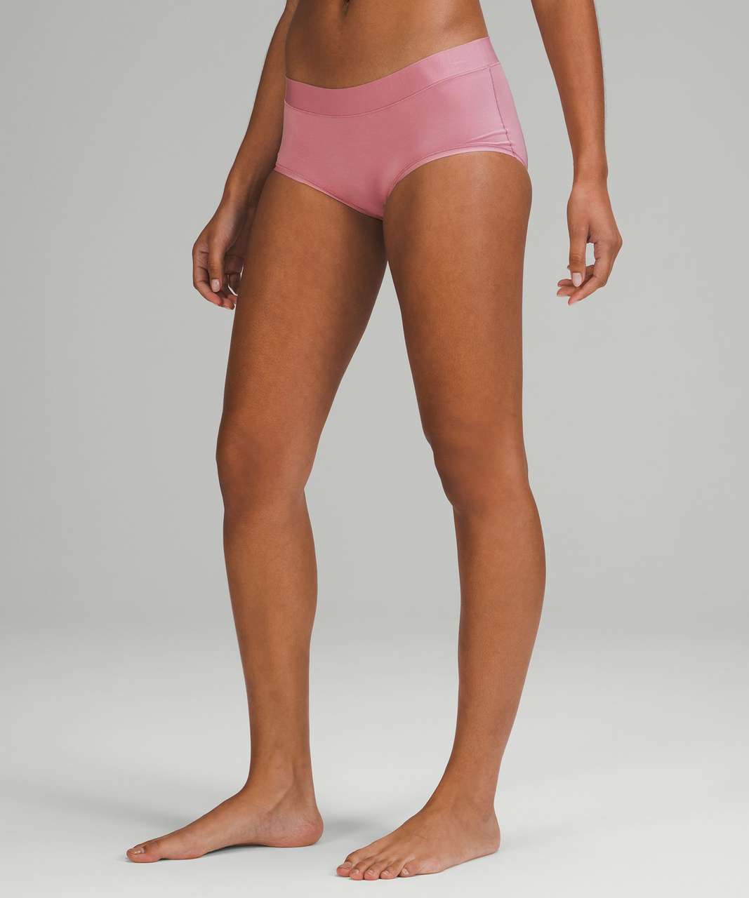 Lululemon UnderEase Mid-Rise Boyshort Underwear - Pink Taupe - lulu fanatics