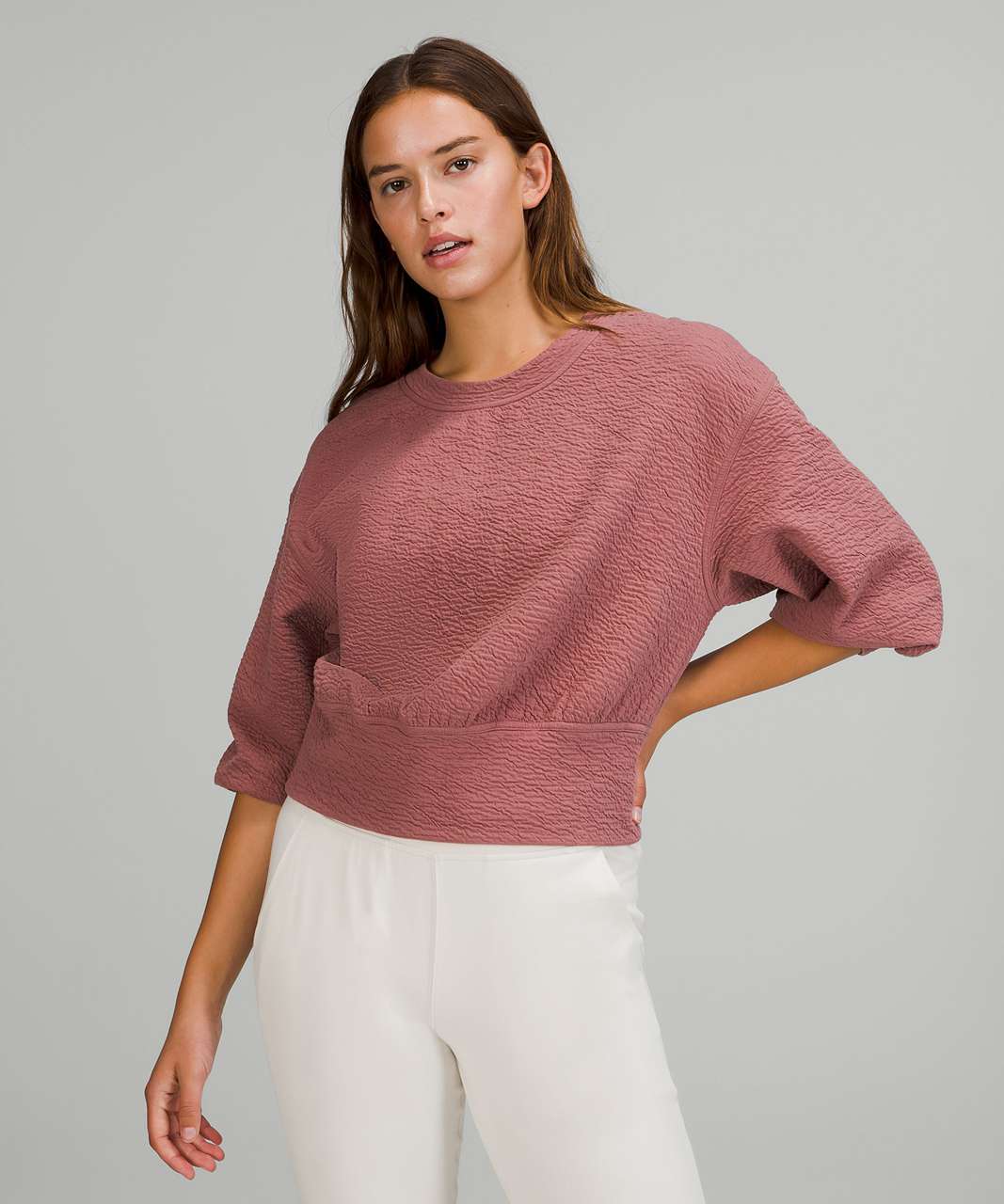 Lululemon Textured Crewneck Pullover - Spiced Chai