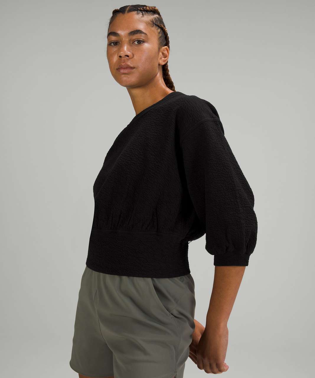 Lululemon Textured Crewneck Pullover - Black