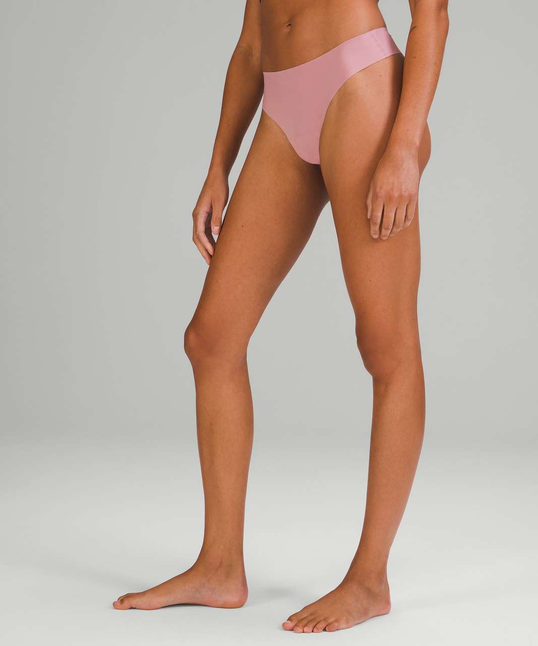 Lululemon InvisiWear Mid-Rise Thong Underwear - Pink Taupe
