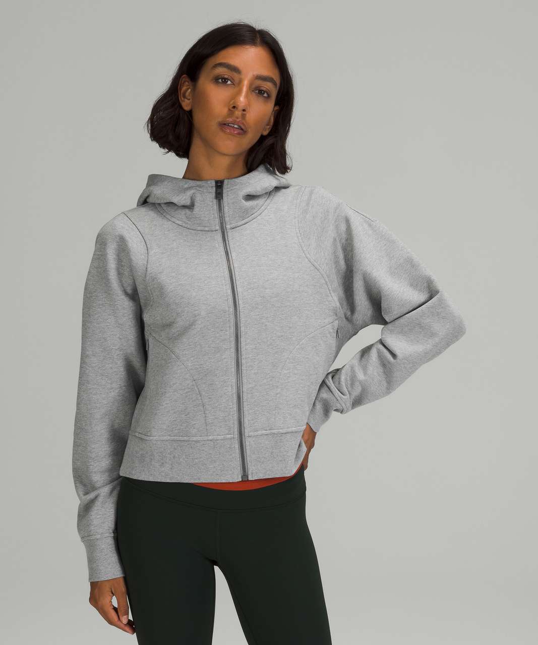 Lululemon All Yours Zip Hoodie *terry In Heathered Core Medium Grey