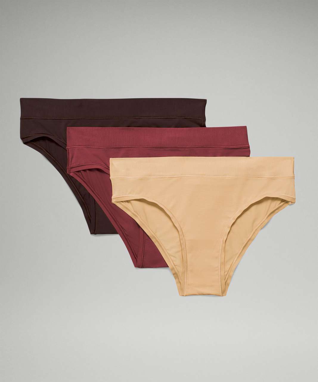 Lululemon UnderEase Mid-Rise Cheeky Bikini Underwear 3 Pack