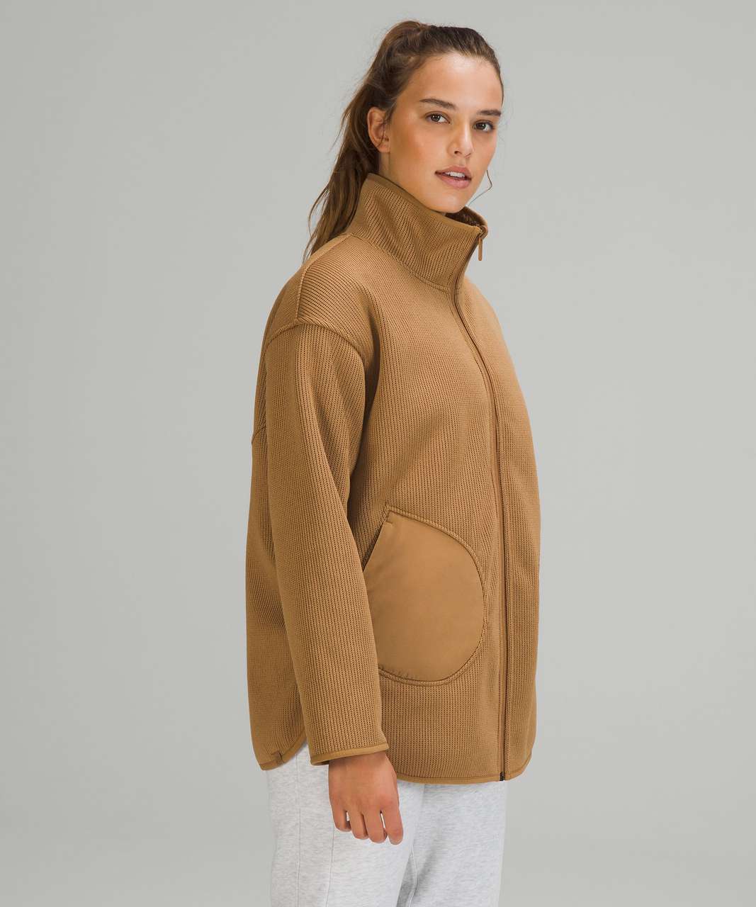 Lululemon Reversible Fleece Jacket - Bold Beige / Bold Beige