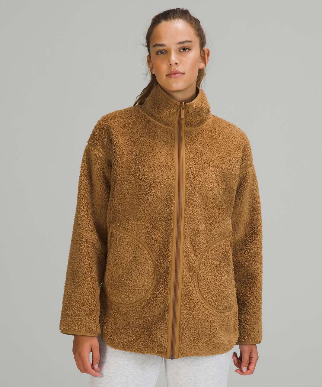 Lululemon Reversible Fleece Jacket - Bold Beige / Bold Beige