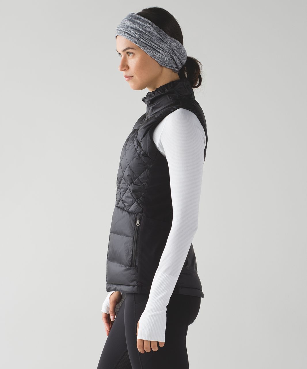 Lululemon Run Fast Neck Warmer - Space Dye Camo Ice Grey Pitch Grey