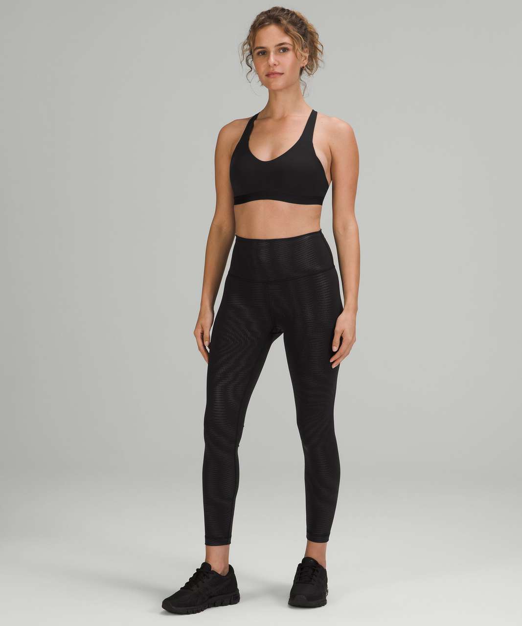 Lululemon Wunder Train High-Rise Tight 25 *Foil - Shapeshifter Foil Black  - lulu fanatics