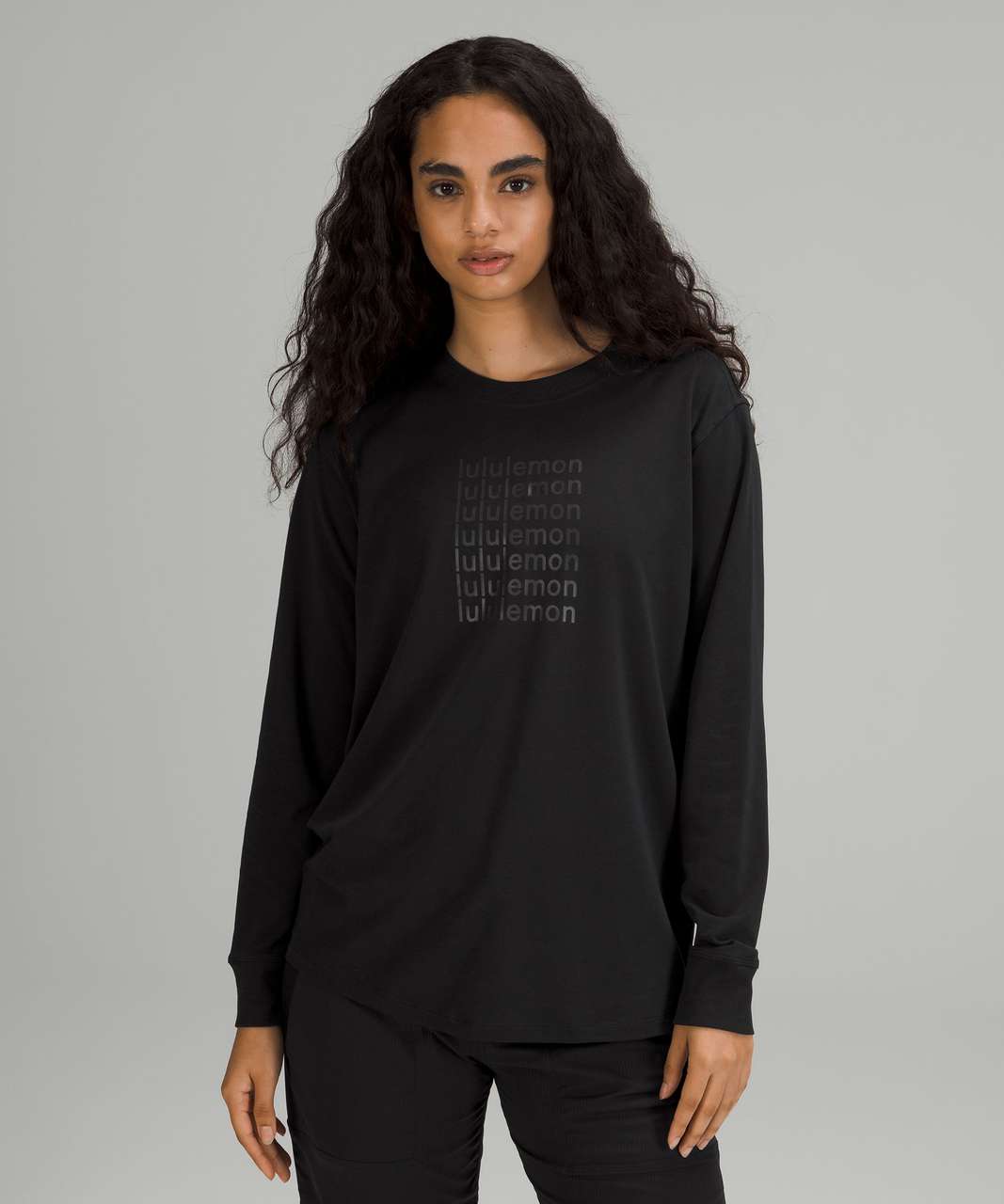Lululemon All Yours Graphic Long Sleeve Shirt - Black