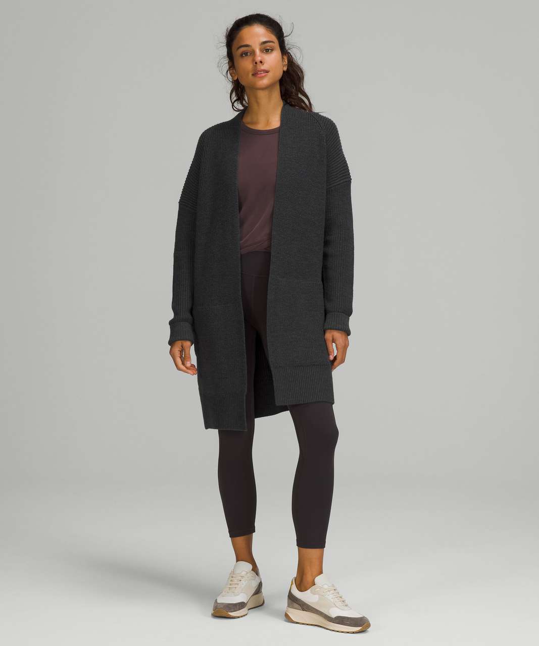 Lululemon Merino Wool Cardigan - Heathered Black