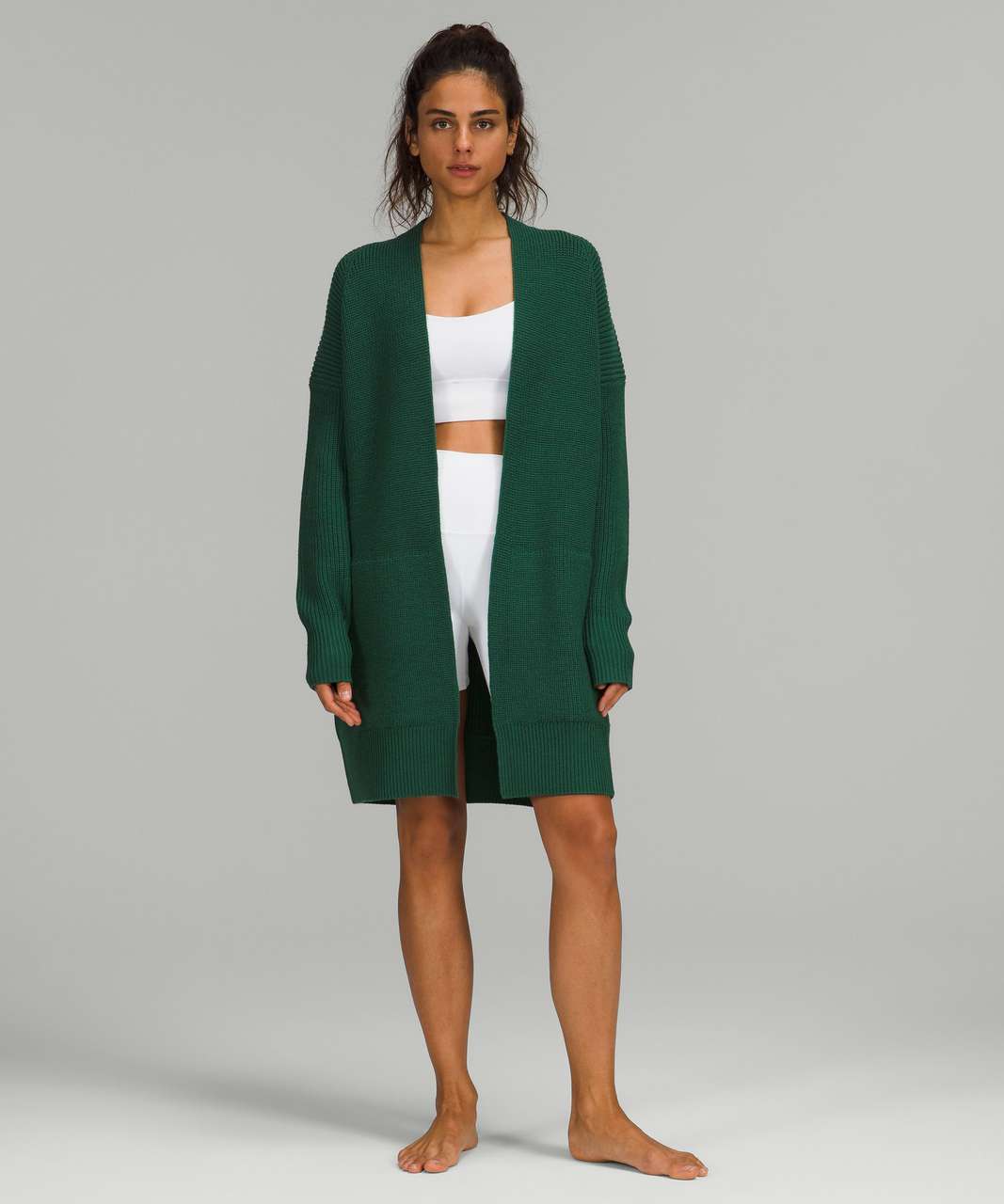 Lululemon Merino Wool Cardigan - Heathered Everglade Green