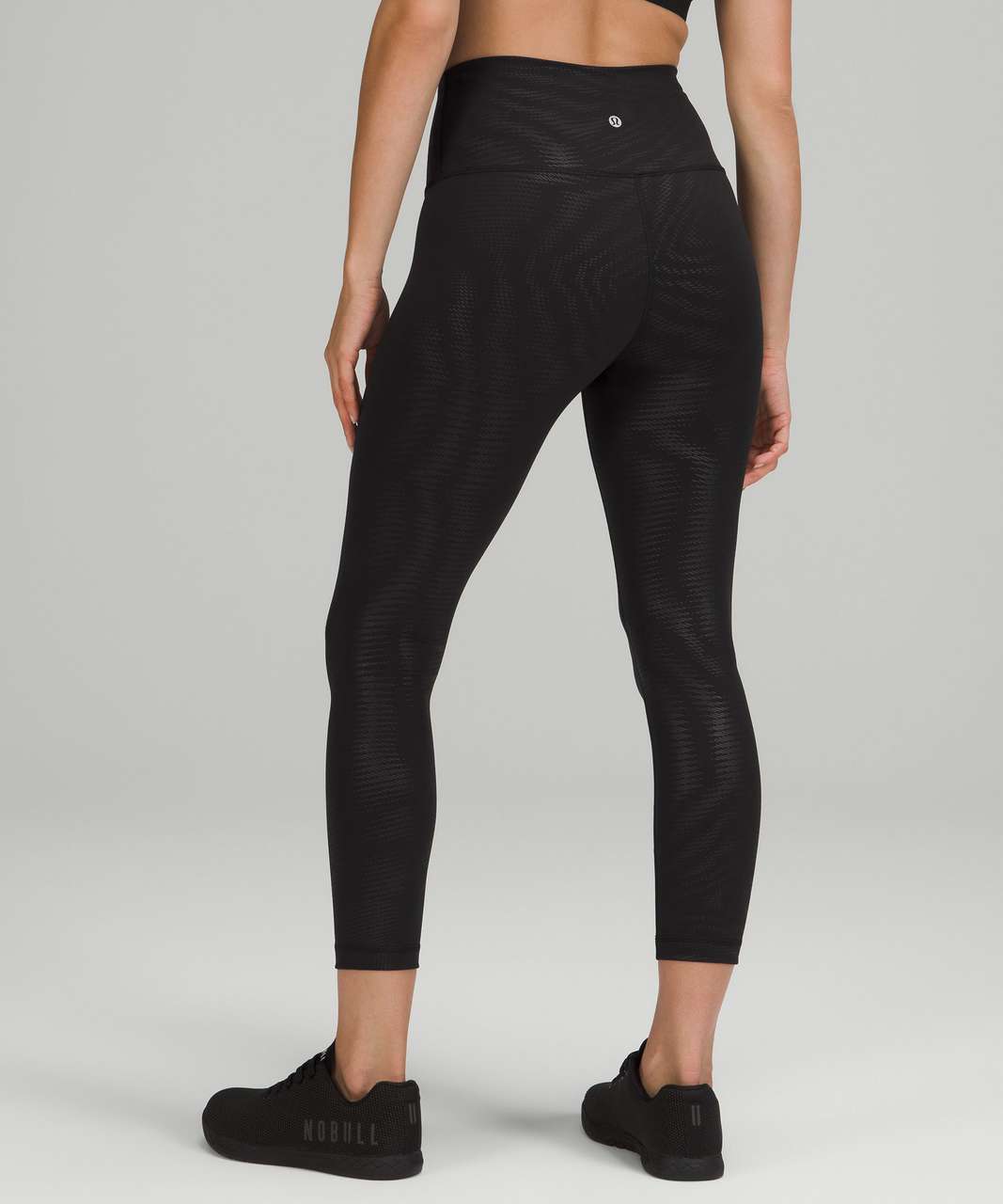 Lululemon Wunder Train High-Rise Crop 23 *Foil - Radiate Foil Print Black  - lulu fanatics