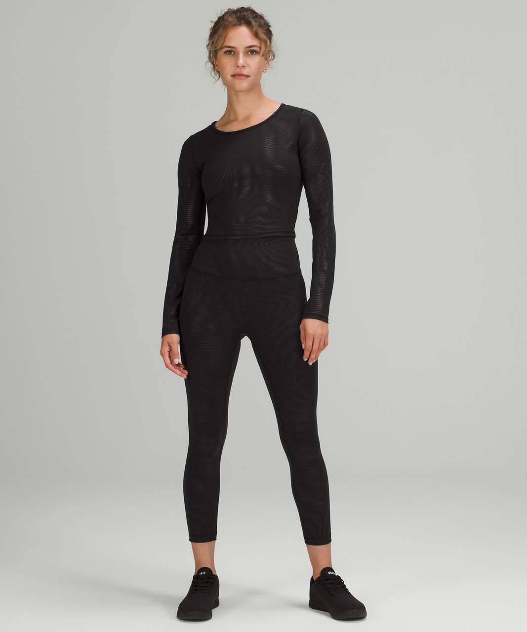 Lululemon Wunder Train High-Rise Crop 23" *Foil - Shapeshifter Foil Black