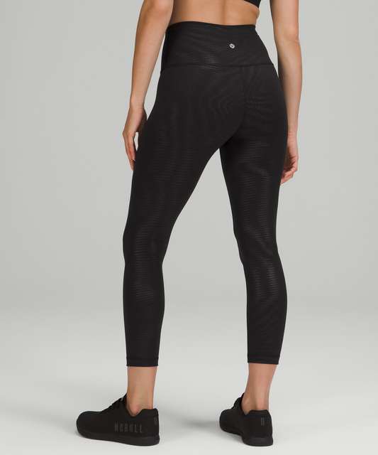 Lululemon Wunder Train High-Rise Crop 23 - Heathered Black - lulu