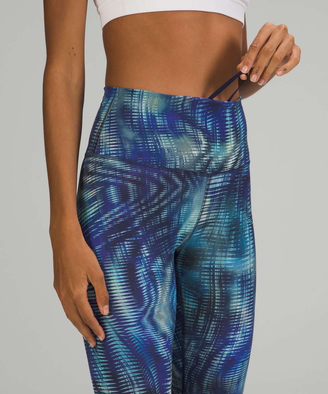 Lululemon Wunder Train High-Rise Crop 23" *Foil - Shapeshifter Flux Blue Multi