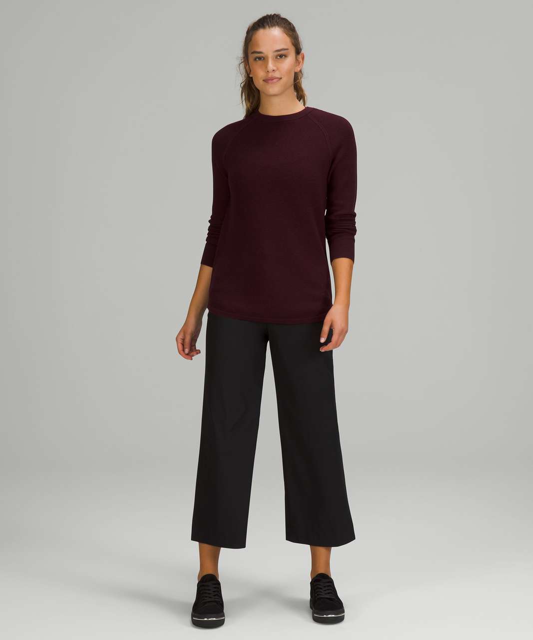 Lululemon Merino Wool Honeycomb Sweater - Cassis