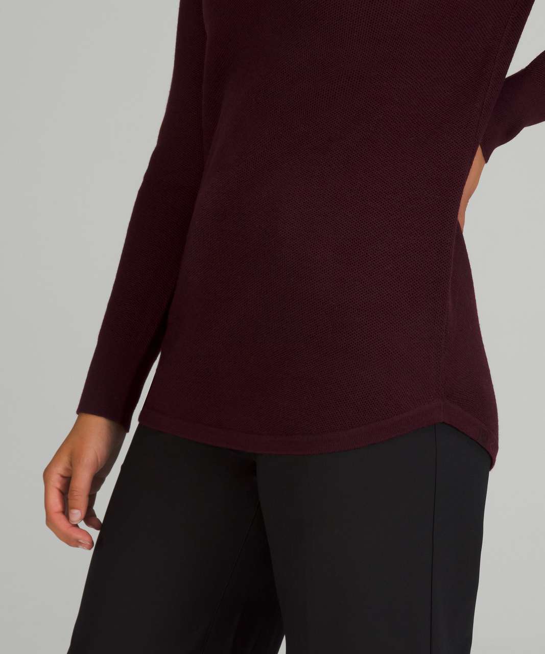 Lululemon Merino Wool Honeycomb Sweater - Cassis