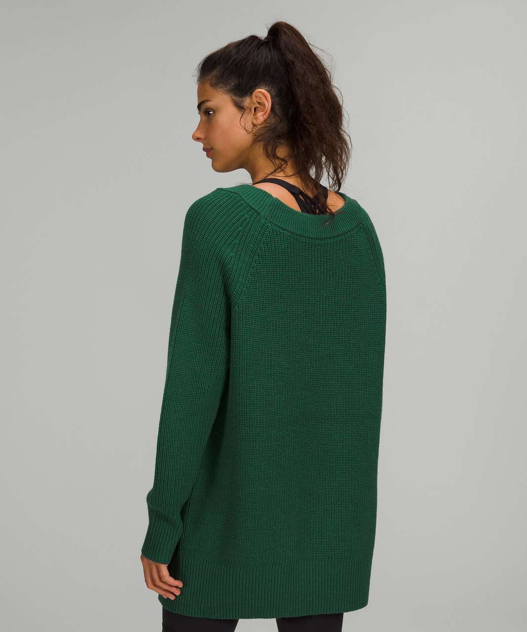 Lululemon Merino Wool Pullover Sweater - Heathered Everglade Green