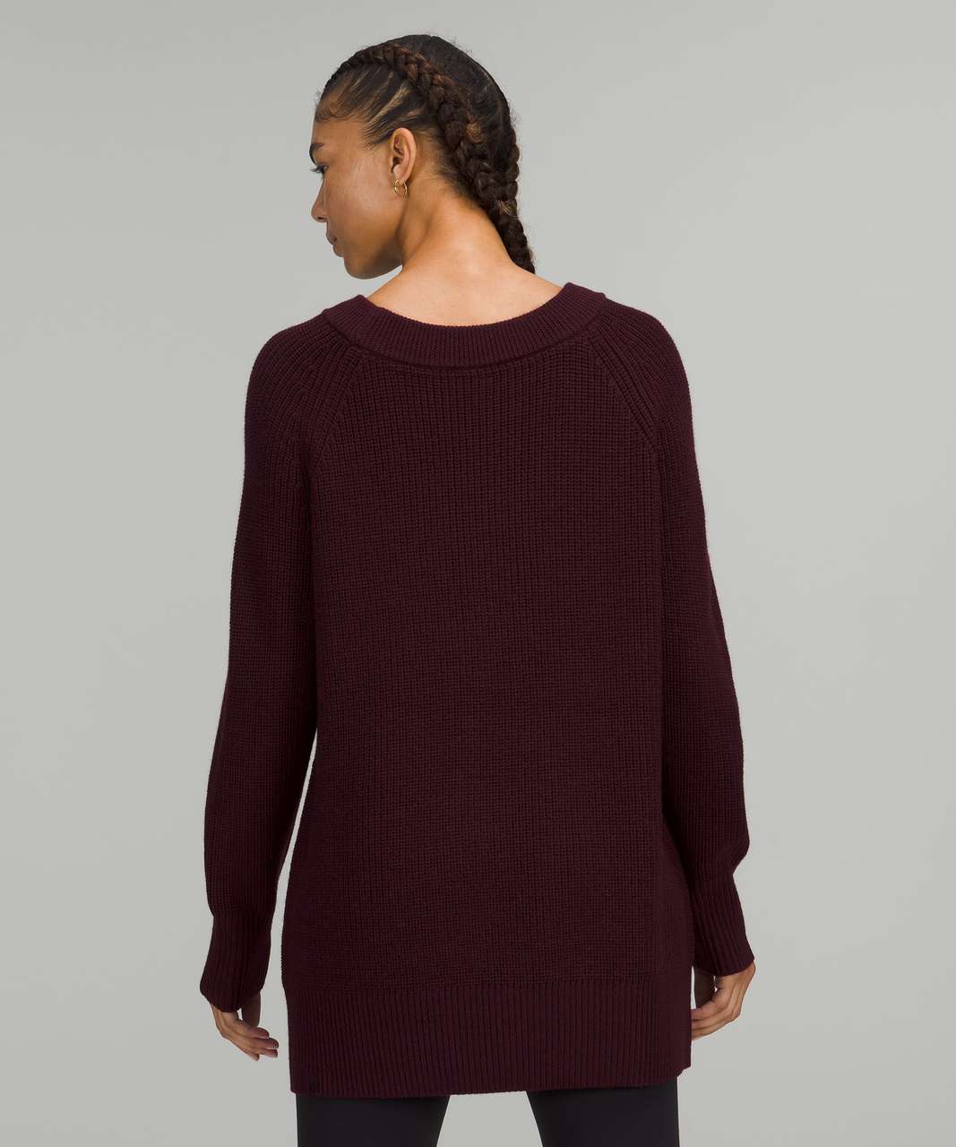 lululemon athletica, Sweaters, Size Lululemon Merino Wool Knit Sweater In  Burgundy