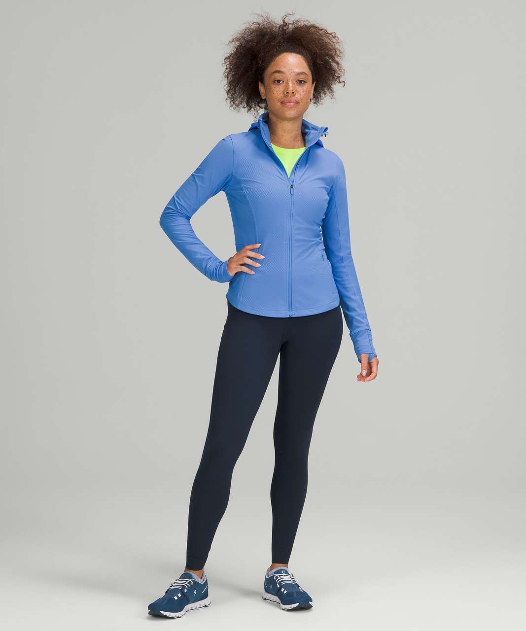 Sold Out Define Jacket in Blue Nile  Lululemon outfits, Cute running  outfit, Comfy summer outfits