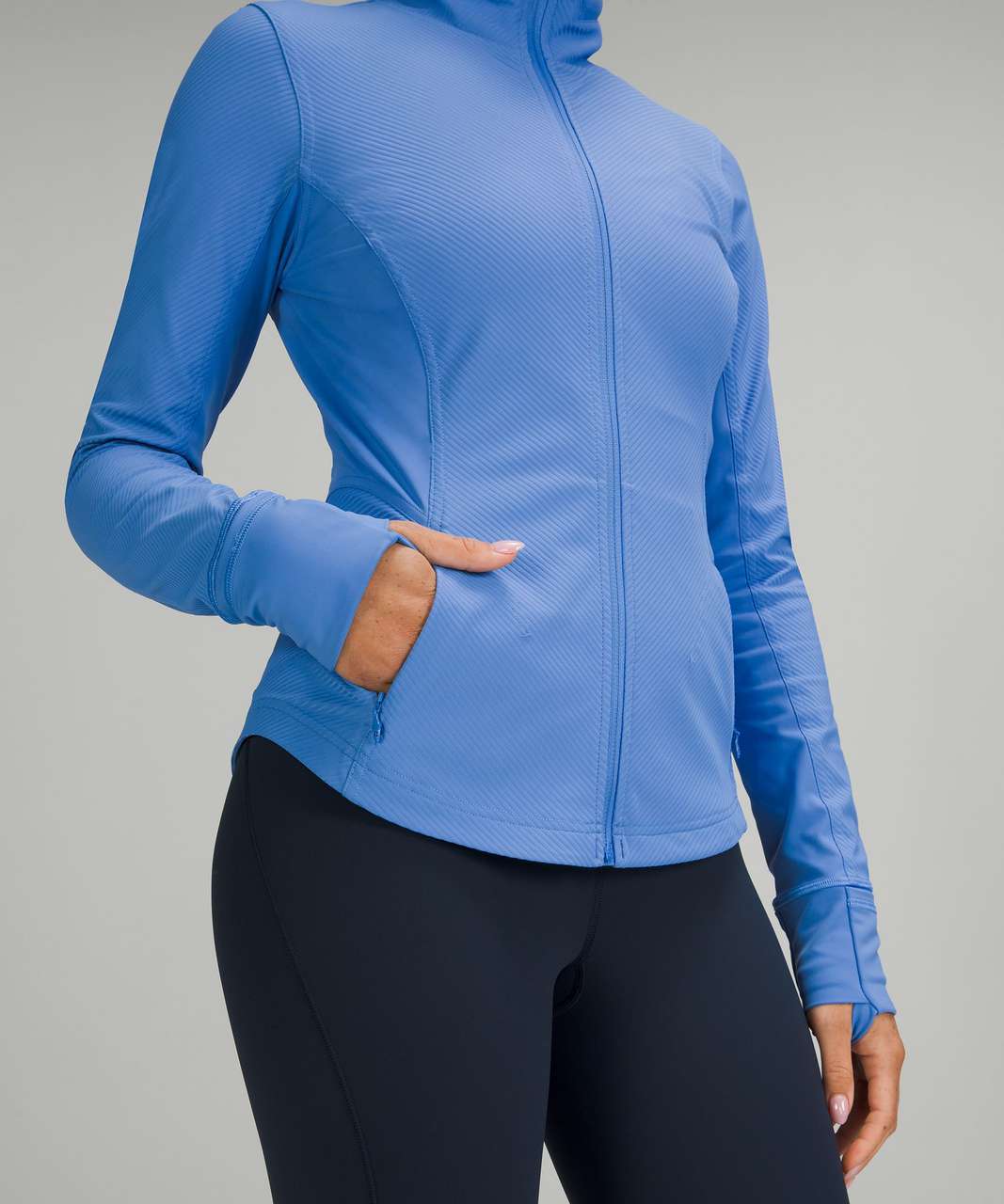 Lululemon Ribbed Nulux Running Jacket - Blue Nile - lulu fanatics