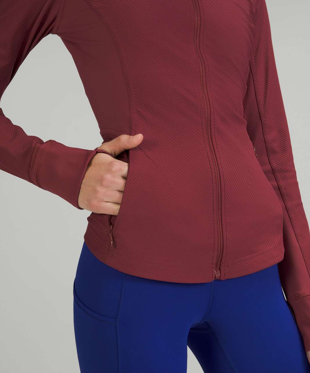 Lululemon Ribbed Nulux Running Jacket - Mulled Wine