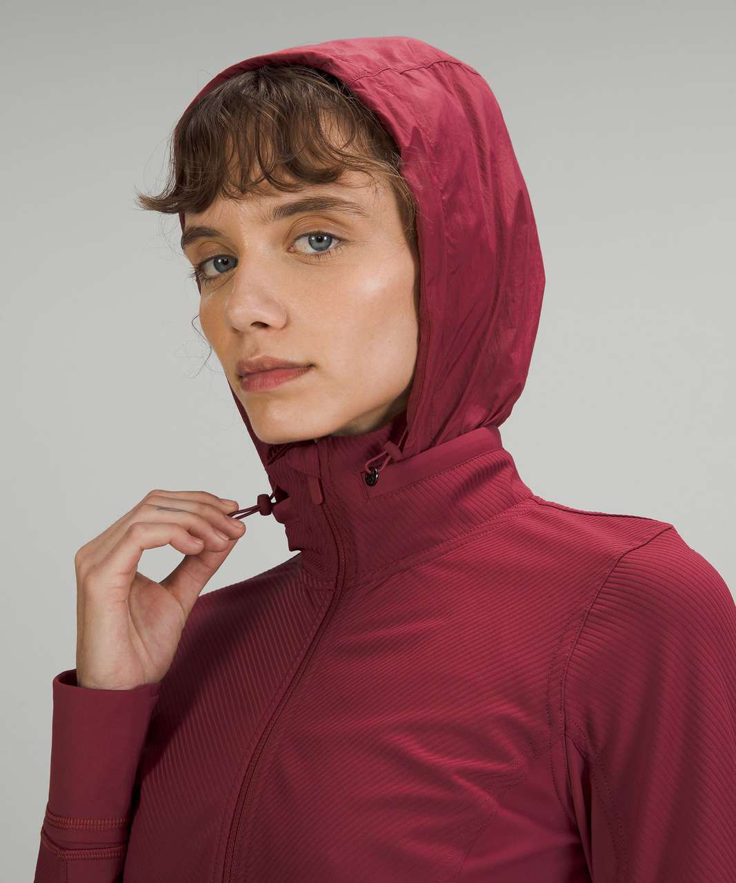 Lululemon Ribbed Nulux Running Jacket - Mulled Wine