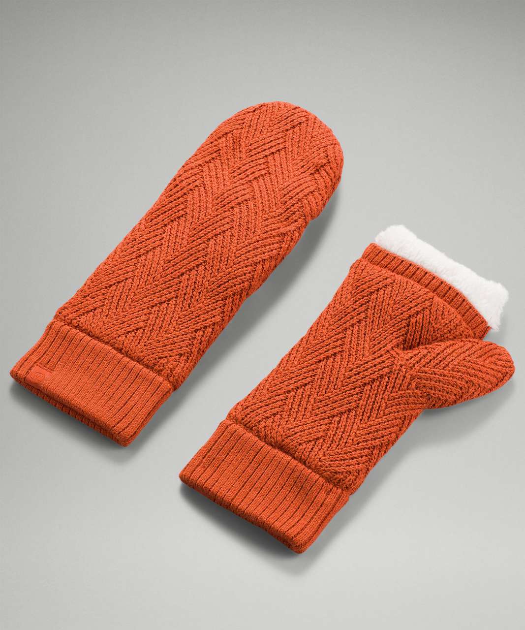 Lululemon Chevron Knit Mitten - Canyon Orange