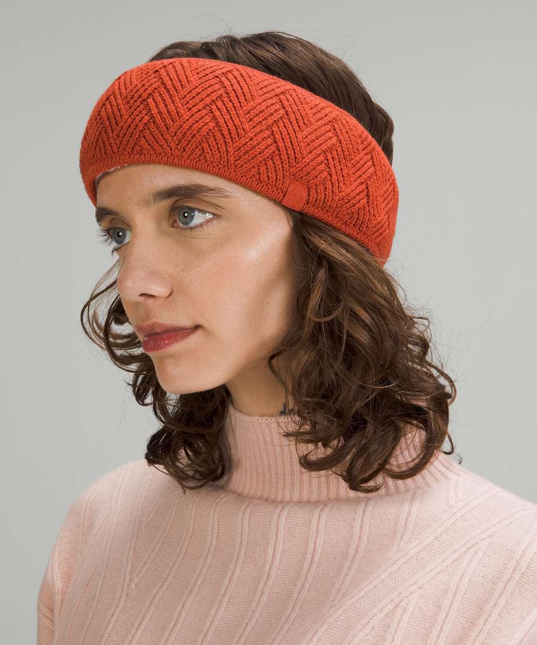 Lululemon Chevron Knit Ear Warmer - Canyon Orange