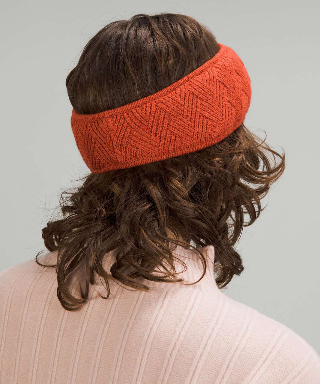 Lululemon Chevron Knit Ear Warmer - Canyon Orange