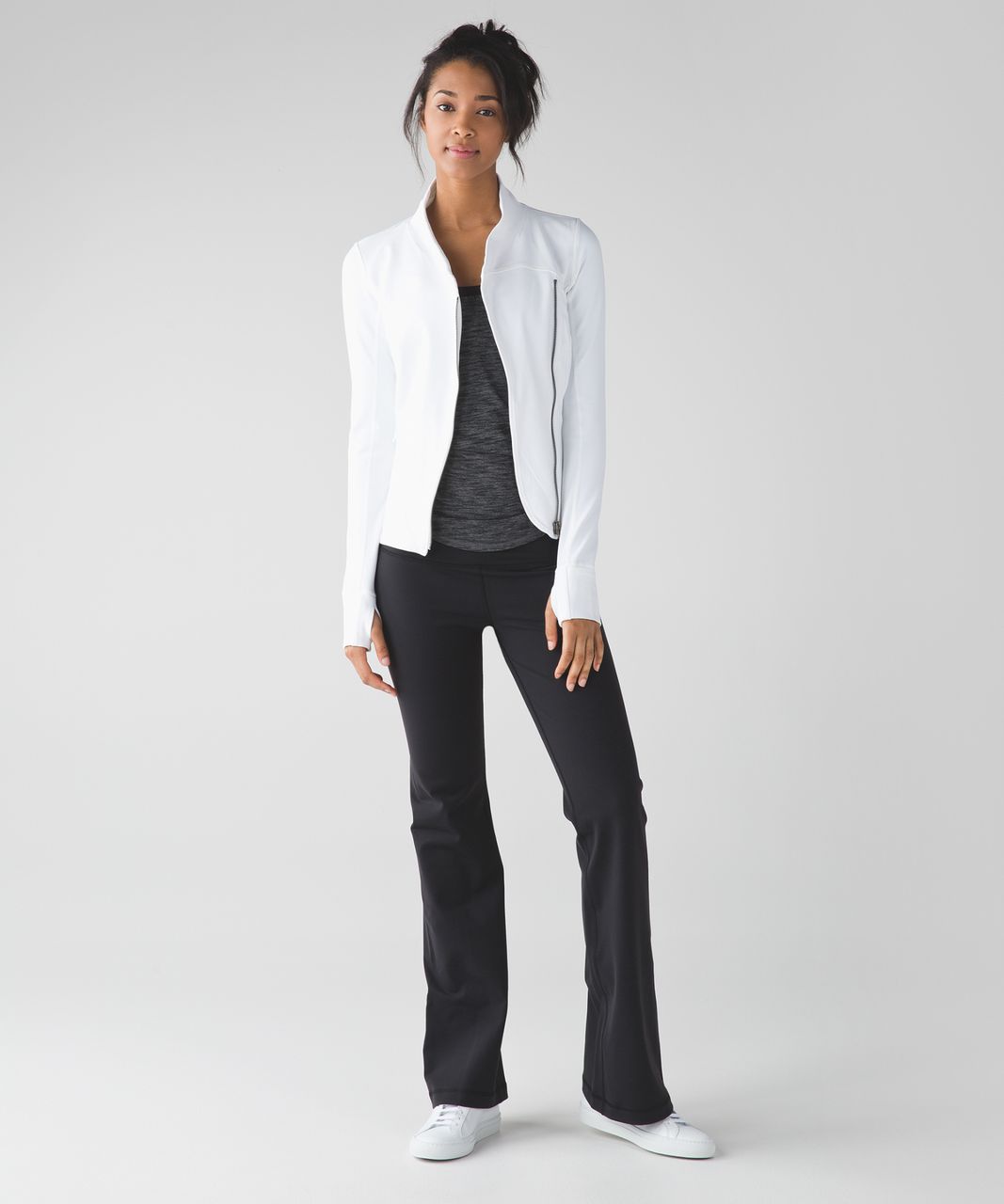 Lululemon Groove Pant III (Tall) - Black / Dramatic Static White