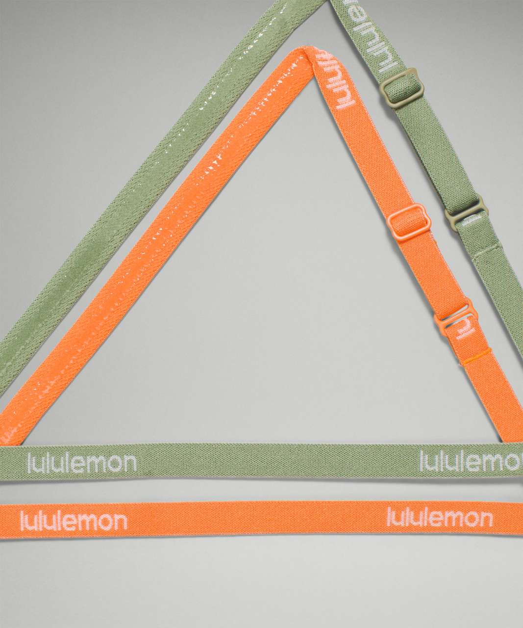 Lululemon Get in Line Headband 2 Pack - Tiger / Willow Green