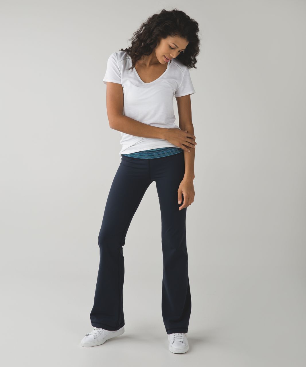 Lululemon Groove Pant III (Tall) *Full-On Luon - Black / Deep Green / Sea  Mist - lulu fanatics