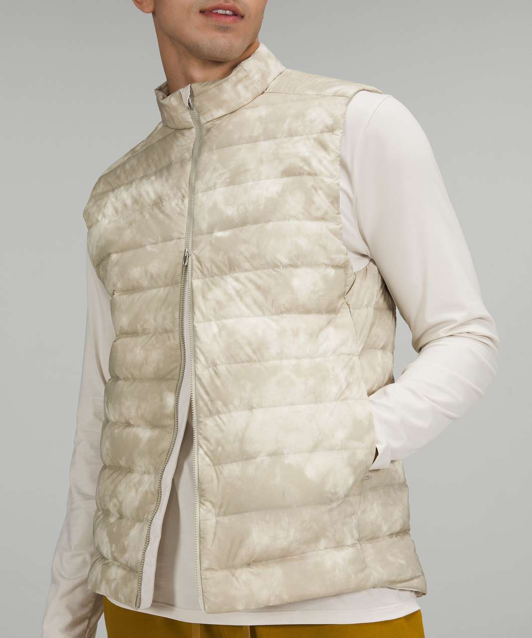 Lululemon Navigation Stretch Down Vest - Mesosphere White Opal Raw Linen