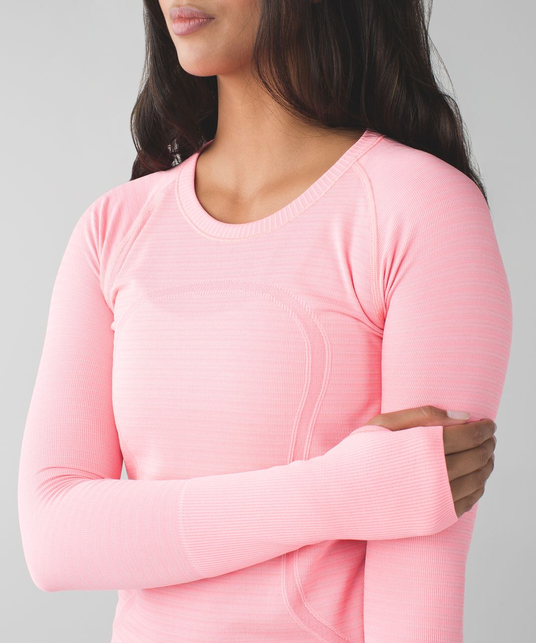 Lululemon Swiftly Tech Long Sleeve Crew - Heathered Flash Light