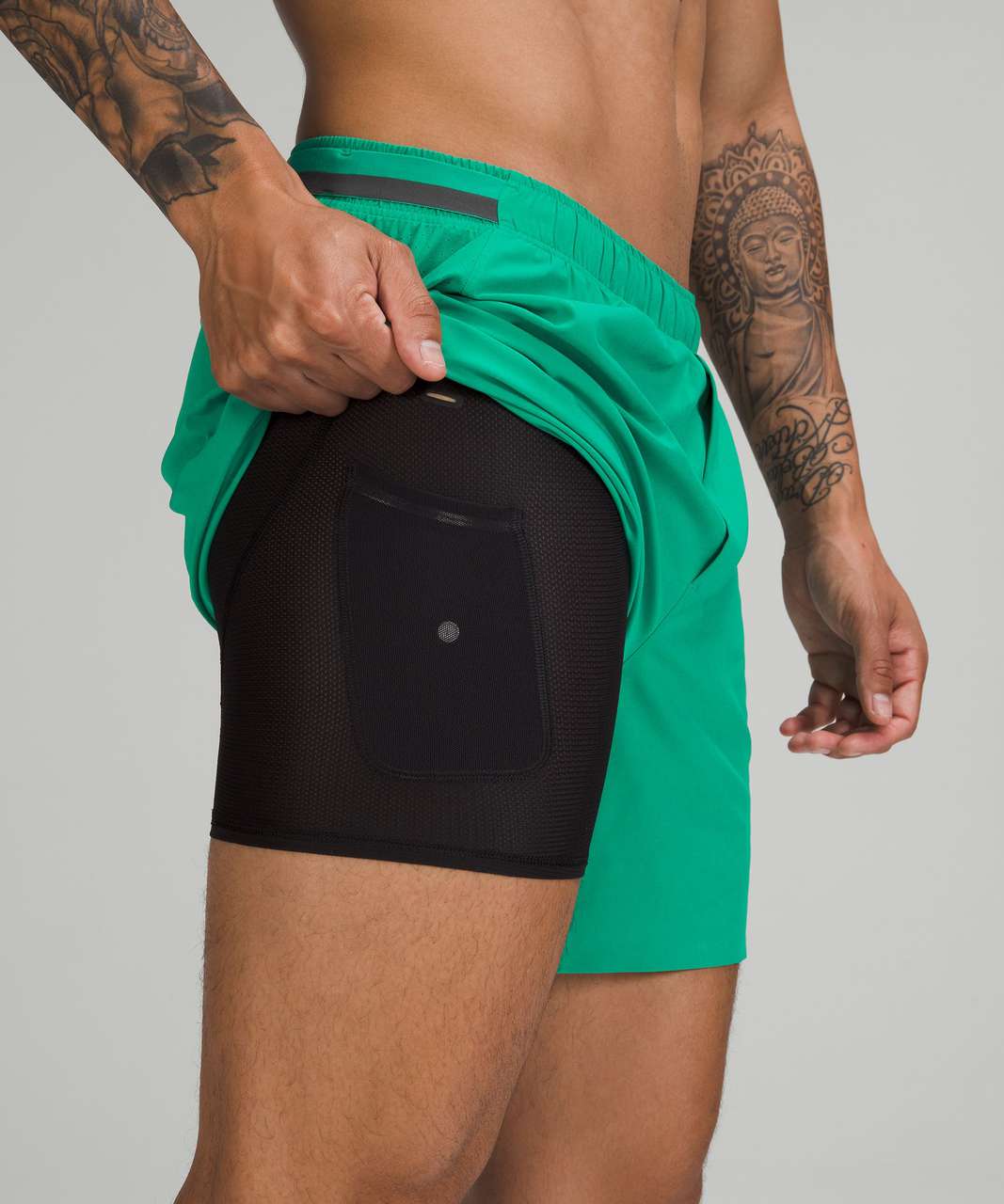 Lululemon Surge Lined Short 6" - Emerald Ice