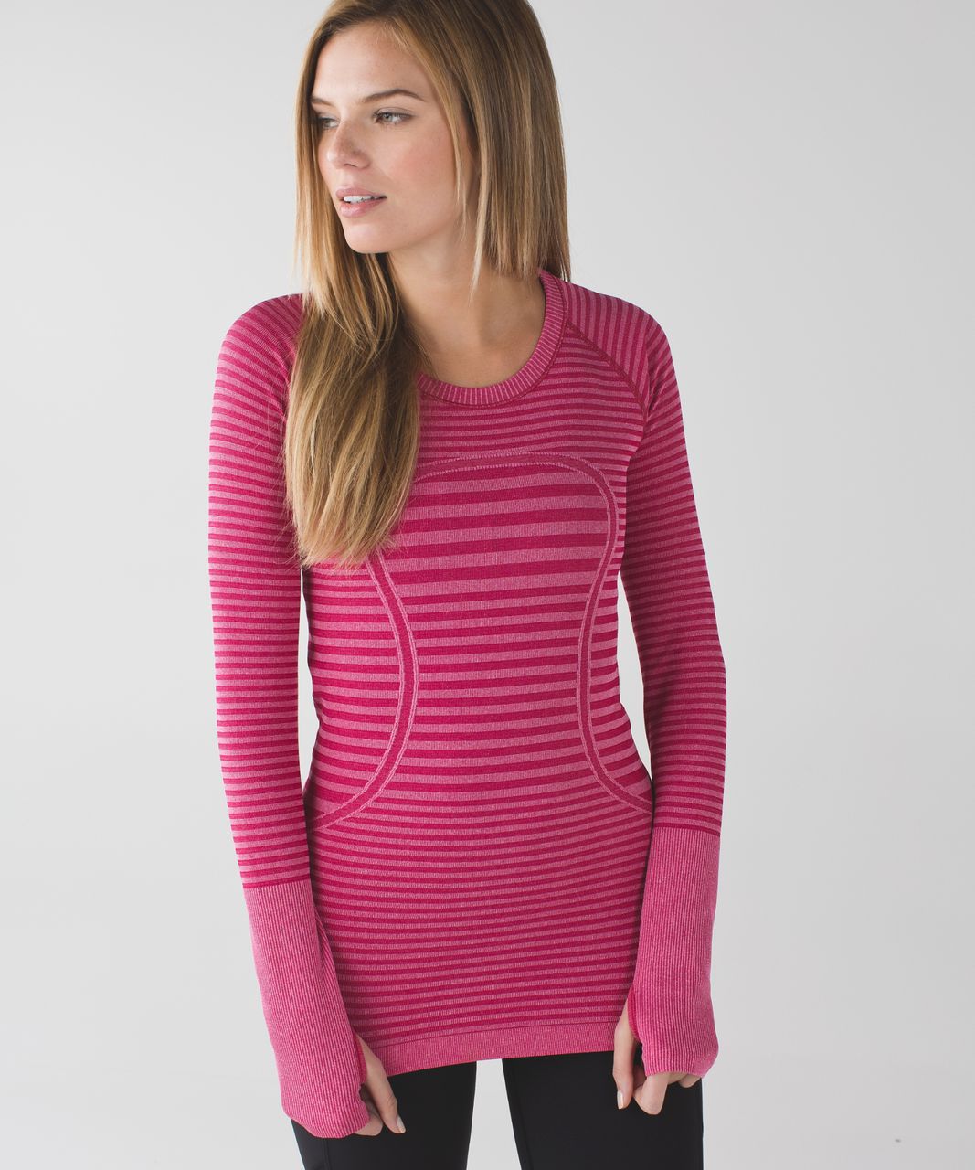 Lululemon Swiftly Tech Long Sleeve Crew - Heathered Berry Rumble