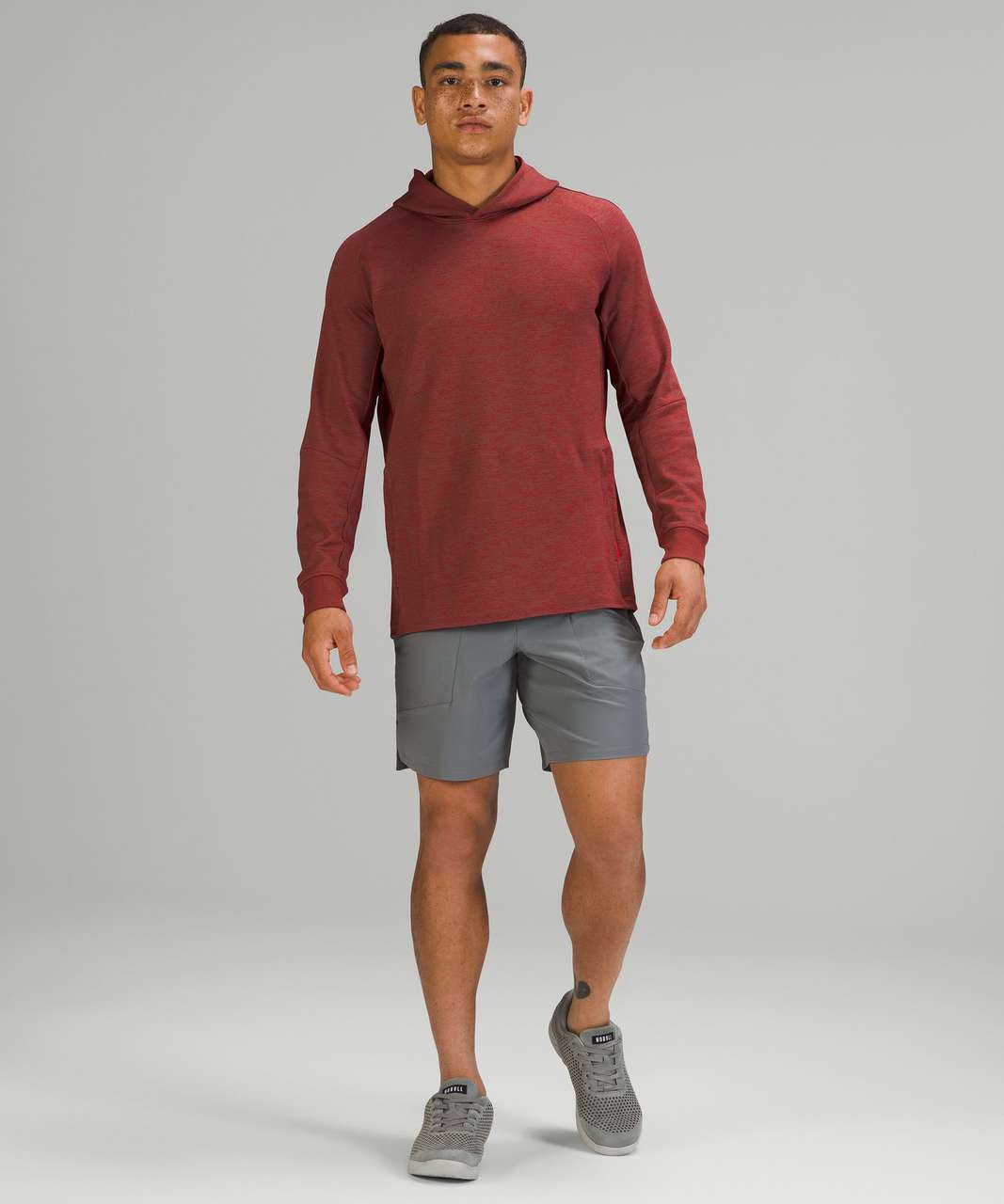 Lululemon Textured Tech Hoodie - Heathered Grenadine Red / Rover