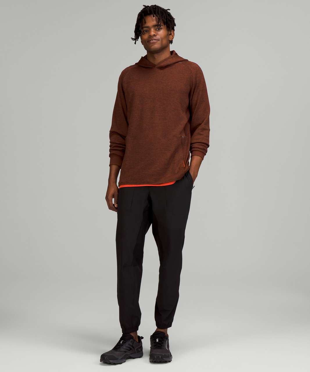 Lululemon Textured Tech Hoodie - Aztec Brick / Black